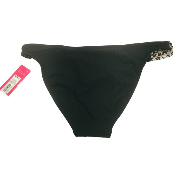Xhilaration Women's Size Medium 4-6 Ribbed Strappy Cheeky Bikini Swim Bottom New - Picture 2 of 10